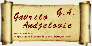 Gavrilo Anđelović vizit kartica